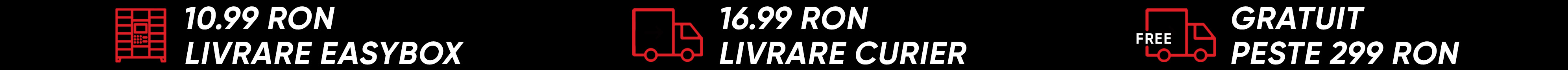 Transport in easybox, prin curier, gratuit peste 299 lei