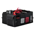 Organizator portbagaj auto, 58x43x27 cm, pliabil, cu 9 compartimente si chingi de ancorare, negru