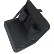 Organizator auto spatar scaun tip masa, 34x22 cm, prindere pe tetiere, 2 buzunare pentru pahare, 1 buzunar plasa, poliester, Roll Fast, negru