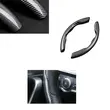Husa protectie volan, set de 2 piese, potrivire universala pentru volane cu diametru 38 cm, design ergonomic, PVC, Roll Fast, negru cu gri