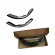 Husa protectie volan, set de 2 piese, potrivire universala pentru volane cu diametru 38 cm, design ergonomic, PVC, Roll Fast, negru cu gri