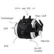 Suport bicicleta pentru telefon-multimedia, acumulator 4400mAh, incarcare USB, Bluetooth, USB, card SD/TF si AUX, Fischer