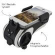 Suport bicicleta pentru telefon-multimedia, acumulator 4400mAh, incarcare USB, Bluetooth, USB, card SD/TF si AUX, Fischer