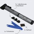 Mini pompa bicicleta, aluminiu, cu kit de reparatie integrat, Fischer
