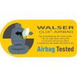 Set huse scaune auto fata Premium din catifea, Walser, universale, compatibile scaune cu airbag, cu fermoar, negru, 2 buc