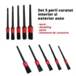 Set 5 perii curatat interior si exterior auto, bord, detailing, jante, elemente de caroserie