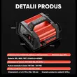 Redresor auto profesional, digital cu microprocesor, functie pornire, Foxsur, 12V 25A 24V 15A, inteligent cu 8 moduri operare, functie de reparare prin impulsuri, tehnologie Switchmode, ecran LCD, auto, moto, camion, barca