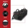 Organizator portbagaj auto XXL, 76x37x32 cm, potrivit SUV, pliabil, multicompartimentat, fixare curele si velcro, Roll Fast, negru
