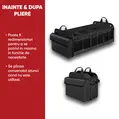 Organizator portbagaj auto XXL, 76x37x32 cm, potrivit SUV, pliabil, multicompartimentat, fixare curele si velcro, Roll Fast, negru
