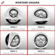 Lanturi auto textile pentru zapada, huse antiderapante, material rezistent 3D, Premium Ultra Grip Marimea XXL, Walser, set 2 buc, alb