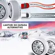 Lanturi auto textile pentru zapada, huse antiderapante, material rezistent 3D, Premium Ultra Grip Marimea XXL, Walser, set 2 buc, alb