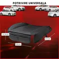 Husa scaun auto, 51 x 53 cm, ofera protectie pentru sezut scaun fata, grosime spuma 8 mm, Fernando, Walser, anti-alunecare, piele PU, design elegant cu buzunare pentru depozitare, Negru, universala