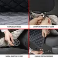 Husa auto scaun fata, Comfortline Luxor, matlasata cu strat antiderapant, Walser, universal, negru