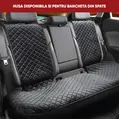 Husa auto scaun fata, Comfortline Luxor, matlasata cu strat antiderapant, Walser, universal, negru