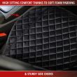 Husa auto scaun fata cu protectie laterala pentru sezut, Comfortline Luxor, matlasata cu strat antiderapant, Walser, universal, negru