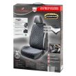 Husa auto scaun fata cu protectie laterala pentru sezut, Comfortline Luxor, matlasata cu strat antiderapant, Walser, universal, negru