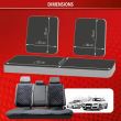 Husa auto bancheta Comfortline Luxor, matlasata cu strat antiderapant, Walser, universal, negru