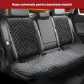 Husa auto bancheta Comfortline Luxor, matlasata cu strat antiderapant, Walser, universal, negru