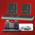 Husa auto bancheta Comfortline Luxor, matlasata cu strat antiderapant, Walser, universal, negru