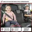 Scaun inaltator auto pentru copii Raffi, siguranta si confort, Walser, inaltime copii 125-150 cm, omologat standard ECE R 129, universal, ergonomic, gri/negru