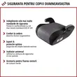 Scaun inaltator auto pentru copii Raffi, siguranta si confort, Walser, inaltime copii 125-150 cm, omologat standard ECE R 129, universal, ergonomic, gri/negru