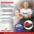 Inaltator Auto Premium pentru copil, Andy, Walser, testat si certificat ECE R 129, 6-12 ani, 125-150 cm, 22-36 kg, universal, negru cu rosu