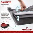 Inaltator Auto Premium pentru copil, Andy, Walser, testat si certificat ECE R 129, 6-12 ani, 125-150 cm, 22-36 kg, universal, negru cu rosu