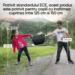 Inaltator auto pentru copii Andy cu ISOFIX Premium, Walser, testat si certificat ECE R 129, i-Size, 6-12 ani, 125-150 cm, 22-36 kg, scaun inaltator universal, negru