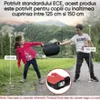 Inaltator auto pentru copii Andy cu ISOFIX Premium, Walser, testat si certificat ECE R 129, i-Size, 6-12 ani, 125-150 cm, 22-36 kg, scaun inaltator universal, negru cu rosu