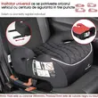 Inaltator auto pentru copii Andy cu ISOFIX Premium, Walser, testat si certificat ECE R 129, i-Size, 6-12 ani, 125-150 cm, 22-36 kg, scaun inaltator universal, negru cu rosu