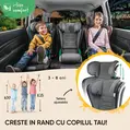 Scaun auto pentru copii cu inaltime 100 - 135 cm, Noemi, Walser, 3 - 8 ani, antracit - portocaliu