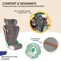 Scaun auto pentru copii cu inaltime 100 - 135 cm, Noemi, Walser, 3 - 8 ani, antracit - portocaliu