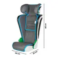 Scaun auto pentru copii cu inaltime 100 - 135 cm, Noemi, Walser, 3 - 8 ani, antracit - albastru