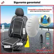 Husa scaun auto, 3 functii, incalzire, racire si masaj, alimentare 12V, negru, Walser