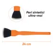 Pensula detailing auto curatare blanda interior exterior, Detailer Brush Ultra Soft Moje Auto, fibre sintetice moi