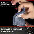 Husa volan din blana de miel, Walser, diametru 37 - 39 cm, antracit