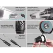  Aspirator auto, umed si uscat, 106 W, 12 V, 5000 Pa, cablu 5m, cu geanta depozitare - RESIGILAT (produs nou - cu ambalaj deteriorat)