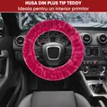 Husa volan blana artificiala, Teddy, Walser, Roz
