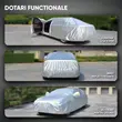 Prelata auto Premium L, PEVA impermeabil, aluminiu pentru protectie UV, captuseala bumbac, 4830 x 1780 x 1200 mm, fermoar usa sofer, gri, Roll Fast