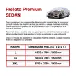 Prelata auto Premium L, PEVA impermeabil, aluminiu pentru protectie UV, captuseala bumbac, 4830 x 1780 x 1200 mm, fermoar usa sofer, gri, Roll Fast