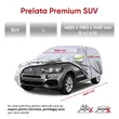 Prelata auto Premium SUV L, PEVA impermeabil, aluminiu pentru protectie UV, captuseala bumbac, 4830 x 1960 x 1450 mm, fermoar usa sofer, gri, Roll Fast