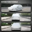 Prelata auto Premium SUV L, PEVA impermeabil, aluminiu pentru protectie UV, captuseala bumbac, 4830 x 1960 x 1450 mm, fermoar usa sofer, gri, Roll Fast