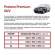 Prelata auto Premium SUV L, PEVA impermeabil, aluminiu pentru protectie UV, captuseala bumbac, 4830 x 1960 x 1450 mm, fermoar usa sofer, gri, Roll Fast