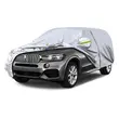 Prelata auto Premium SUV L, PEVA impermeabil, aluminiu pentru protectie UV, captuseala bumbac, 4830 x 1960 x 1450 mm, fermoar usa sofer, gri, Roll Fast