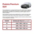 Prelata auto Premium SUV XL, PEVA impermeabil, aluminiu pentru protectie UV, captuseala bumbac, 5330 x 1960 x 1500 mm, fermoar usa sofer, gri, Roll Fast