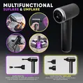Aspirator de mana wireless 4 in 1, 17000 Pa, 130 W, aspirare, suflare, vidare si umflare, filtru HEPA lavabil, Roll Fast