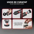 Aspirator de mana wireless 4 in 1, 17000 Pa, 130 W, aspirare, suflare, vidare si umflare, filtru HEPA lavabil, Roll Fast
