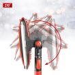 Perie zapada si racleta gheata cu maner telescopic, rotativ 270°, Walser, 92 - 132 cm, rosu-negru