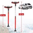 Perie zapada si racleta gheata cu maner telescopic, rotativ 270°, Walser, 92 - 132 cm, rosu-negru