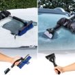 Racleta telescopica cu perie auto, rotativa, Walser, 77.5 - 100 cm, negru-albastru